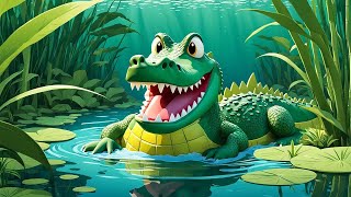 Row Row Row Your Boat Crocodile  Nursery Rhymes for Kids  Fun Adventure Song [upl. by Eliot]