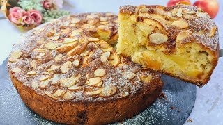 The best apple cake recipe with yoghurt and fresh apples in 5 minutes super soft and moist [upl. by Kerin]