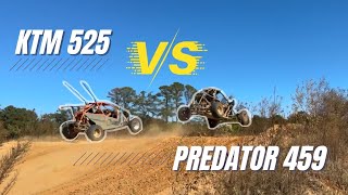 Crosskart on a motocross track Predator powered crosskart [upl. by Sidon]