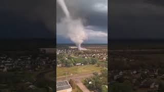 A City Destroyed by Tornado 🌪️ in Seconds tornado timelapse [upl. by Gennie]