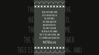 Bible Verse of the Day Matthew 2142 ✝ [upl. by Ahsiekat]