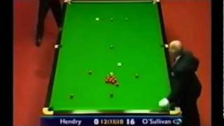 Snooker  Ronnie OSullivan 134 Break 147 attempt vs Stephen Hendry World Championships 1999 [upl. by Zandra810]