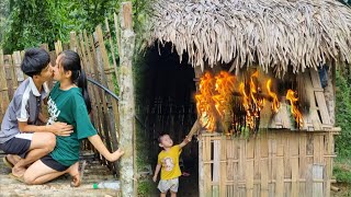 Naughty daughter burns down the house  single mother and Thanh renovate the house  lý thị pham [upl. by Oned145]