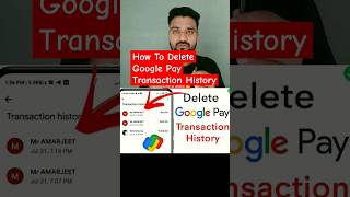 How To Delete Google Pay Transaction History mohitbhargava ytshorts shortseducation Gpay [upl. by Moretta509]