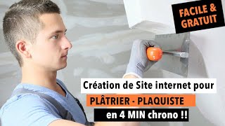 Création de Site internet de Plâtrier Plaquiste en 4 min chrono Un site qui génère des clients [upl. by Elleniad]