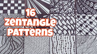 16 zentangle patterns  mandala patterns  mandala art designs  mandala arts [upl. by Howlan311]