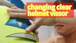 change clear visor helmit [upl. by Adil]