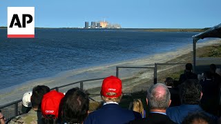 SpaceX launches Starship rocket as Trump and Elon Musk watch [upl. by Elleirbag]