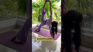 Vasisthasana side plank yogaautumnyogapractice yogateachermotivation viralshorts yogi [upl. by Napas]