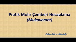 Pratik Mohr Çemberi Hesaplama  Mukavemet [upl. by Enajaras969]