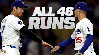 ALL 46 RUNS from the Dodgers NLCS win Shohei Mookie Tommy Edman AND MORE Dodgers stars SHINE [upl. by Atnoed]