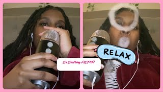 ASMR whisper ramble and smoking a vape smoke tricks and hand movements [upl. by Urdna397]