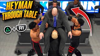 20 Announce Table Finishers to Paul Heyman in WWE 2K24 [upl. by Orrin]