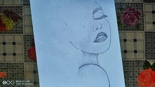 How to draw A Flower Girl With Face Sketching Drawing  Drawing  Girl Drawing  Pencil Drawing [upl. by Sirdna]