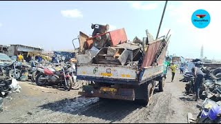 Evicted Agbogbloshie scrap dealers back to the site opposite their former place [upl. by Alletneuq]