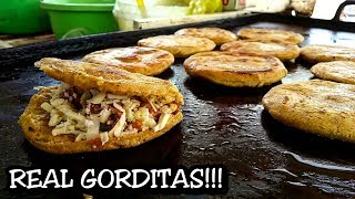 BEST Mexican Street Food  Gorditas And Migadas at a local street stand [upl. by Alleinnad]