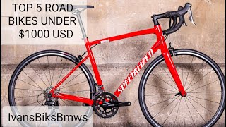 Top 5 Five Best Road Bikes Under 1000 USD NOT £  € in 202020212022 [upl. by Geldens]