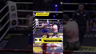 Push Kick KO💥BREAKING🥊 The Art of the Knockout Muay Thai nakmuays nakmuayknockouts [upl. by Ettenotna]