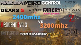 2400mhz vs 3200mhz ram test in 14 games [upl. by Aronle]