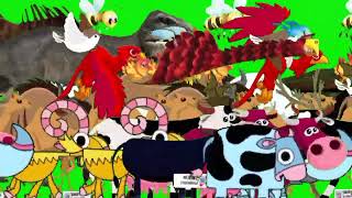 Green screen cartoon animals stampede new compilation‼️ [upl. by Iyre]