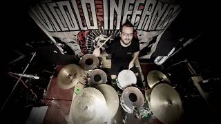 Vicolo Inferno  Handle with scare Renzo Cuomo drum playthrough video [upl. by Layor965]