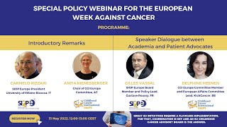 Special SIOP Europe amp CCI Europe Webinar in the context of the European Week Against Cancer [upl. by Yensehc573]