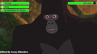 Tarzan vs Kerchak with healthbars [upl. by Eilema]