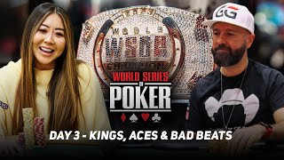 WSOP Main Event Day 3  HIGHLIGHTS amp CRAZY HANDS with Daniel Negreanu amp Maria Ho [upl. by Ophelie]