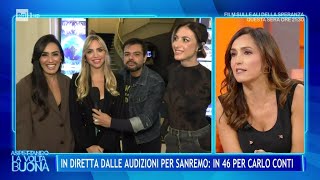 In diretta dalle audizioni per Sanremo in 46 per Carlo Conti  La Volta Buona 23102024 [upl. by Iadrahc]