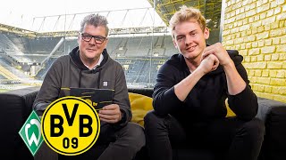 quotOur defence has to be the basisquot  Julian Brandt joins Matchday Magazine  SV Werder Bremen  BVB [upl. by Hsaka]