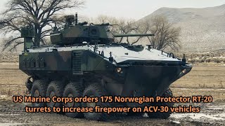 US Marine Corps orders 175 Norwegian Protector RT 20 turrets to increase firepower on ACV 30 vehicle [upl. by Baal]