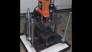 WIERTARKA MAGNETYCZNA  IMADŁO PIONOWE TABLE FOR MAGNETIC DRILLING MACHINE  VERTICAL VISE PART 2 [upl. by Maighdlin712]