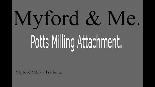 Myford Lathe  Potts Milling Attachment for Myford ML7 [upl. by Derian970]