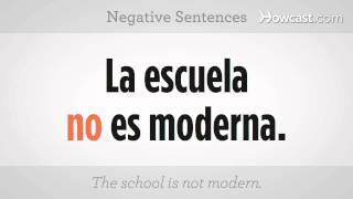 How to Make Negative Sentences  Spanish Lessons [upl. by Adi]