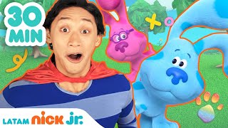 Las pistas de Blue y tú  ¡30 minutos a pura diversión y cantando juntos  Nick Jr en Español [upl. by Enohpesrep]