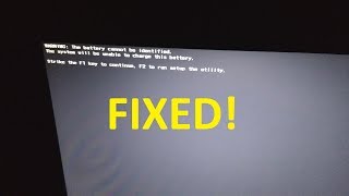 Fix Error  The Battery Cannot be Identified [upl. by Audris]