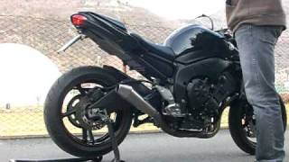 Yamaha FZ1 leovince SBK exhaust sound [upl. by Zelma]