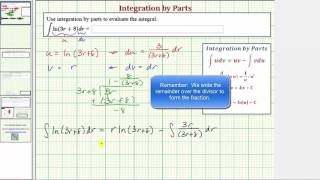 Ex Evaluate a Indefinite Integral Using Integration by Parts  Intlnaxbx [upl. by Eldwen]