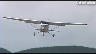 Light aircraft in WILD crosswind landings at Tokoroa Airfield [upl. by Connolly739]