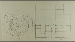 Orthographic projection  Engineering drawing  Technical drawing [upl. by Pepito829]