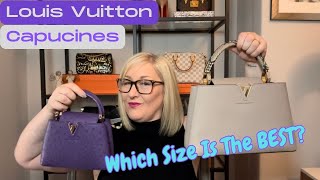 Louis Vuitton CAPUCINES  Review and Size Comparison MINI  BB amp MM [upl. by Odnarb911]