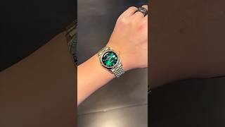 Rolex Day Date Rose Gold Green Dial Heavy Case Automatic Movement Waterproof rolex rolexwatch [upl. by Shum808]