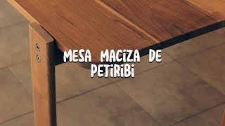 MESA DE MADERA MACIZA DE PETIRIBI  DINING TABLE  Wood Bartulos [upl. by Ijat83]