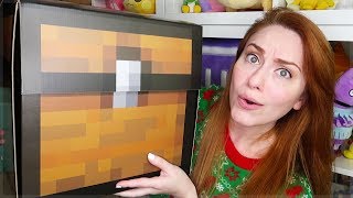 UNBOXING Minecraft Treasure Chest filled with Toys [upl. by Rockel149]