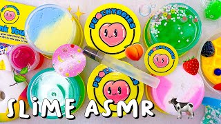 SATISFYING SLIME ASMR 🍑 Peachybbies 117 Slime Package Unboxing amp Ratings [upl. by Inva]