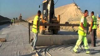 Huesker Impermeabilización vía ferroviaria en Lebrija Sevilla [upl. by Ennovihc954]