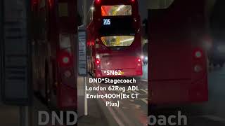 SN62 DNDStagecoach London 62Reg ADL Enviro400HEx CT Plus [upl. by Pate543]