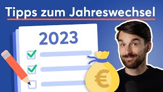 15 finanzielle ToDos die du zum Jahreswechsel beachten solltest [upl. by Lansing]