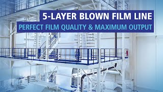 Blown Film Production on a 5layer line  Hosokawa Alpine [upl. by Gilliette]