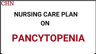 📑 Nursing care plan on Pancytopenia  CHN  Nurse Raj [upl. by Liatnahs]